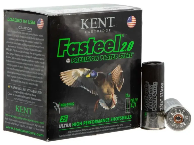 Kent Cartridge K122FS362 Fasteel 2.0 12 Gauge 2.75″ 1-1/4 oz 2 Shot 25 Bx/ 10 Cs Kent Cartridge K122FS362 Fasteel 2.0 12 Gauge 2.75″ 1-1/4 oz 2 Shot 25 Bx/ 10 Cs