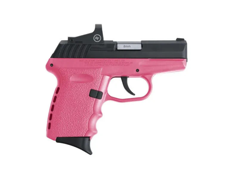 SCCY Industries CPX-2CBPKRDE CPX-2 RD DAO 9mm Luger 3.10″ 10+1 Black Slide Pink