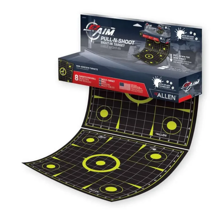 Allen 15257 EZ Aim Pull-N-Shoot Splash Paper 12″ x 12″ Sight-In Grid Yellow/Blac Allen 15257 EZ Aim Pull-N-Shoot Splash Paper 12″ x 12″ Sight-In Grid Yellow/Blac