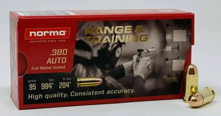 Norma Ammunition (RUAG) 620140050 Range and Training 380 ACP 95 gr Full Metal J Norma Ammunition (RUAG) 620140050 Range and Training 380 ACP 95 gr Full Metal J