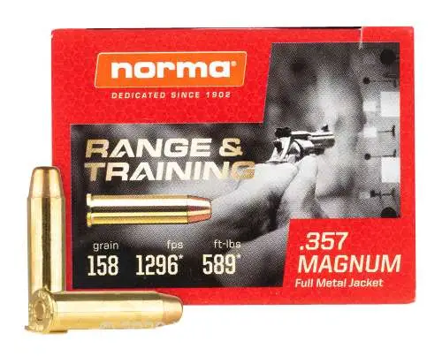 Norma Ammunition (RUAG) 620640050 Range and Training 357 Mag 158 gr Full Metal Norma Ammunition (RUAG) 620640050 Range and Training 357 Mag 158 gr Full Metal