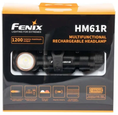 FENIX WHOLESALE FX-HM61R HM16R Dual Function Black/Orange 1200/400/150/50/5