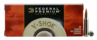 Federal P222C Premium V- Shok 222 Rem 40 gr Nosler Ballistic Tip (NBT) 20 Bx/ 10