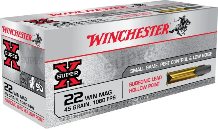 Winchester Ammo X22MSUB Super-X 22 Mag 45 gr Jacketed Hollow Point (JHP) 50 Bx/ Winchester Ammo X22MSUB Super-X 22 Mag 45 gr Jacketed Hollow Point (JHP) 50 Bx/