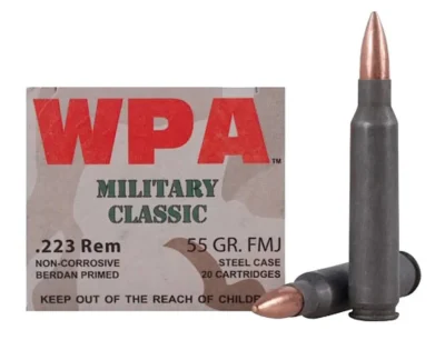 Wolf MC22355FMJ Military Classic  223 Rem 55 gr Full Metal Jacket (FMJ) 20 Bx/ 2