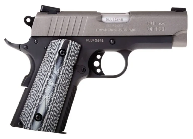Taurus 11911OFGVZ 1911 Officer 45 ACP 3.50″ 6+1 Black Gray Cerakote Black Polyme