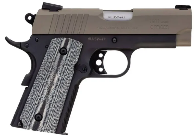 Taurus 1911 Officer 45 ACP 3.50″ 6+1 Black Black Polymer Grip