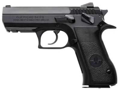 IWI US J941FS45 Jericho 941 FS45 45 ACP SA/DA 3.80″ 10+1 Black Polymer Grip Blac