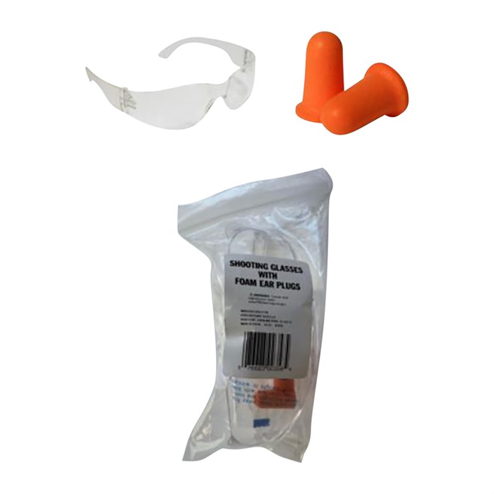 CHAMP SHOOTING GLASSES & ONE PAIR FOAM EAR PLUG