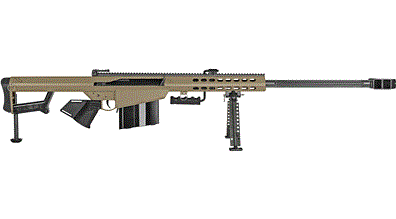 Barrett 18861 M82A1 416 Barrett 29" 10+1 Flat Dark Earth Cerakote Flat Dark Earth Fixed w/Sorbothane Recoil Pad Stock Black Polymer Grip