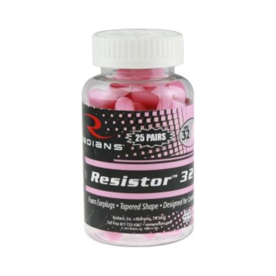 Radians Resistor 32 Foam Ear Plugs Uncorded Pink 25 pr. Jar