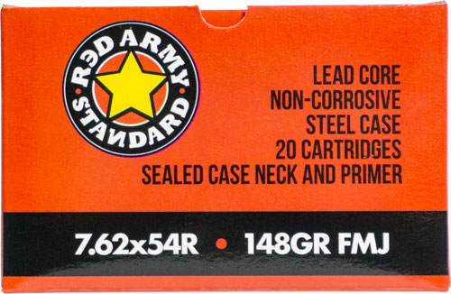 CENT ARMS 762X54R 148GR FMJ 20/620