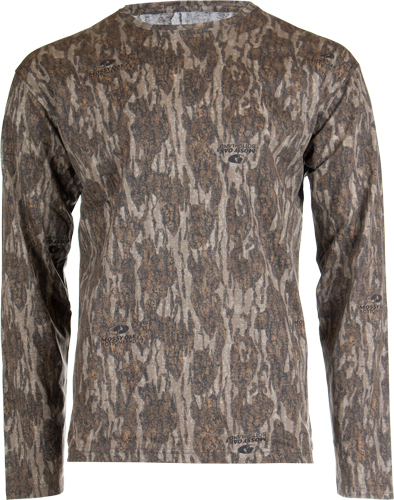 Habit Bear Cave Camo Tee Long Sleeve Mossy Oak New Bottomland 2XL