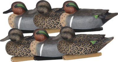 Zink Floater Duck Decoys Green Wing Teal 6 pk.