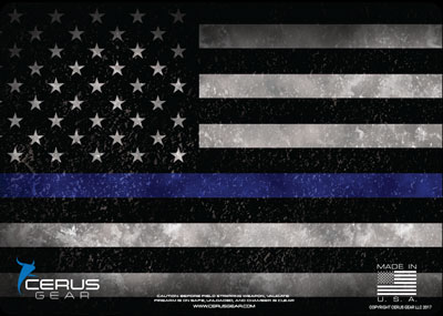 CERUS GEAR 3MM PROMATS 12″X17″ POLICE SUPPORT THIN BLUE LINE