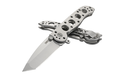 CRKT M1602SS M16 02SS 3.06" Folding Tanto Plain Satin 12C27 Sandvik Blade/ Bead Blasted Stainless Steel Handle Includes Pocket Clip