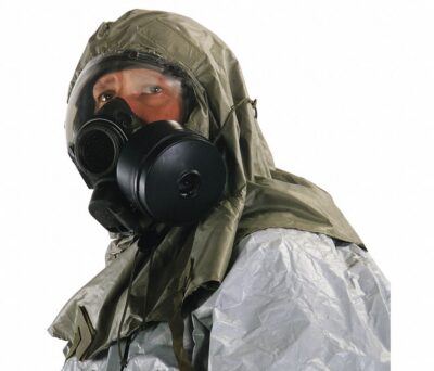 MSA 10051288, Millennium Riot Control Gas Mask, Size Large, Hycar, 6-point elastic head harness, Black