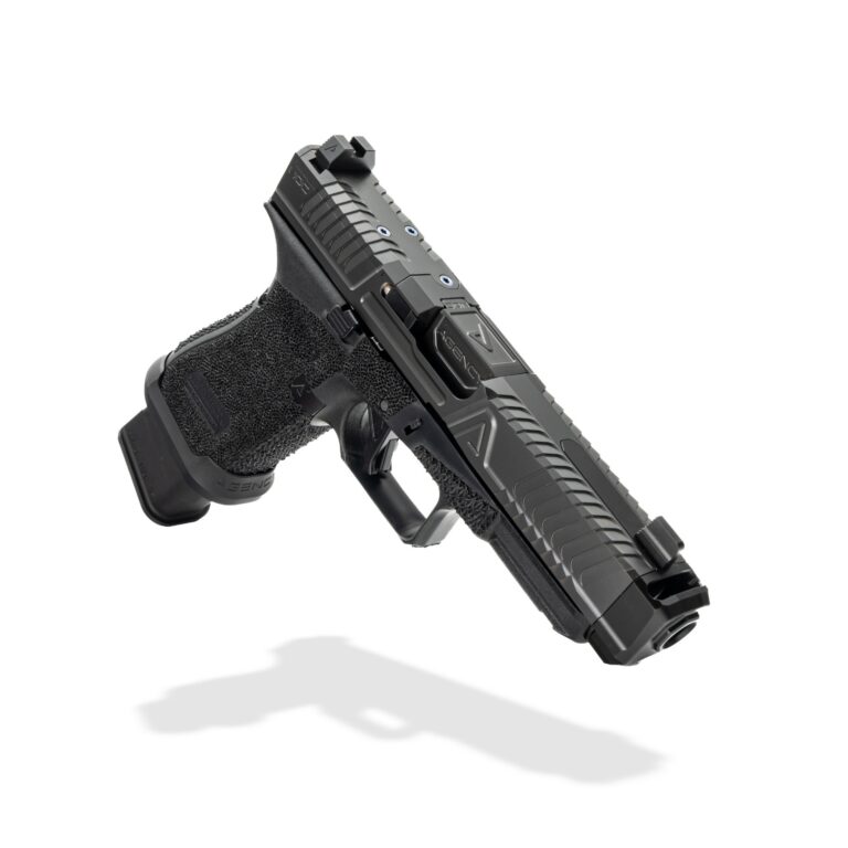 Agency Arms NOC 2.0 – Single Shot – Black – 25 ACP, NOC 2.0 Slide Cut AOS – Iron Plate Included 9″ SSE, NOC Island Barrel System, Single Port Compensator, Integrated Sight Tracker, Tuned Recoil System, Agency Sights, Agency Slide Cover Plate, DLC Slide, Lonewolf Frame, Aggressive Stippling, Agency Mag Release and Trigger, Lonewolf Magwell, Includes 2x Agency +0 Basepads Agency Arms NOC 2.0 – Single Shot – Black – 25 ACP, NOC 2.0 Slide Cut AOS – Iron Plate Included 9″ SSE, NOC Island Barrel System, Single Port Compensator, Integrated Sight Tracker, Tuned Recoil System, Agency Sights, Agency Slide Cover Plate, DLC Slide, Lonewolf Frame, Aggressive Stippling, Agency Mag Release and Trigger, Lonewolf Magwell, Includes 2x Agency +0 Basepads