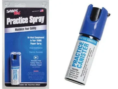 SABRE PEPPER SPRAY .54 OZ PRACTICE CANISTER