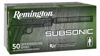REMINGTON SUBSONIC 9MM LUGER 147GR FNEB AMMO 50RD