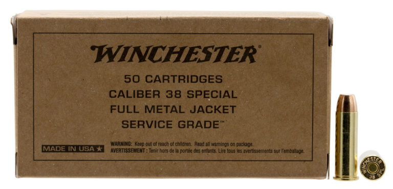 WIN SERVICE GRADE 38SPL 130GR FMJ 50/10 WIN SERVICE GRADE 38SPL 130GR FMJ 50/10