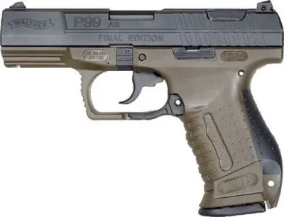 WALTHER P99 COLLECTORS EDITION KIT 9MM PISTOL 4″ OD GREEN 2-15RD MAGS
