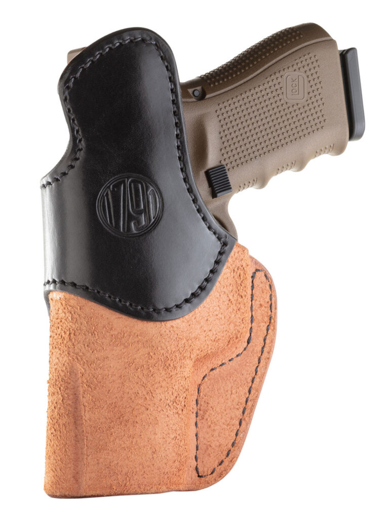 1791 Rigid Concealment Holster Size 4 Brown on Black RH 1791 Rigid Concealment Holster Size 4 Brown on Black RH