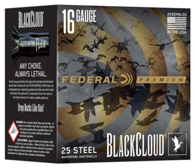 FEDERAL BLACK CLOUD WATERFOWL 16GA 2 3/4” 7/8OZ 2 1450 FPS AMMO 25RD