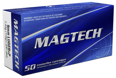 MAGTECH AMMO 9MM +P+ 115GR JHP  1330 FPS 50RD
