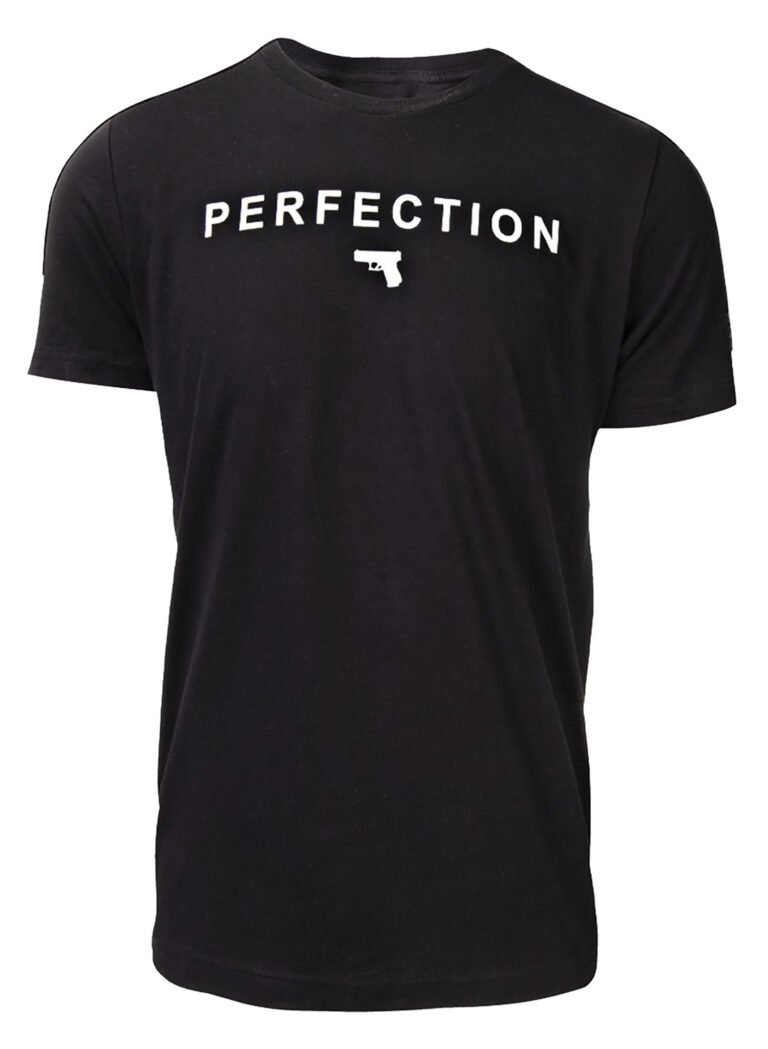 Glock AA75124 Perfection Pistol  Black Cotton Short Sleeve Small