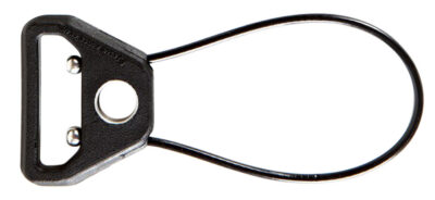 MOLDED UNIVERSAL WIRE LOOP 2.75IN LENGTH PUSH BUTTON GLASS FILLED NYLON BLK