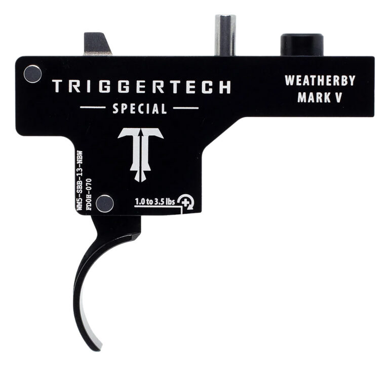 TriggerTech WM5SBB13NBW Special Single-Stage Curved Trigger with 1-3.50 lbs Draw Weight & Black PVD Finish for Weatherby Mark V TriggerTech WM5SBB13NBW Special Single-Stage Curved Trigger with 1-3.50 lbs Draw Weight & Black PVD Finish for Weatherby Mark V