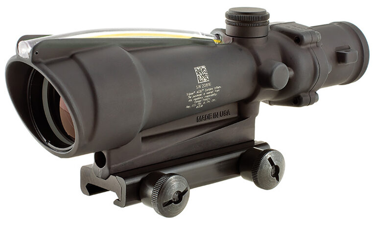Trijicon 100143 ACOG Matte Black 3.5x 35mm Illuminated Amber Chevron .308/7.62 BDC Reticle Trijicon 100143 ACOG Matte Black 3.5x 35mm Illuminated Amber Chevron .308/7.62 BDC Reticle