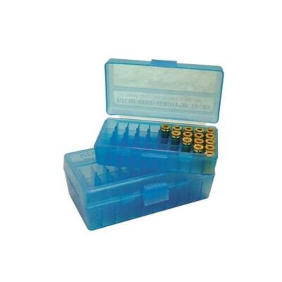 MTM CASE GARD FLIP-TOP BOX CARTRIDGE 41/44 50-RD CLR BLUE ( 24 PER CASE )