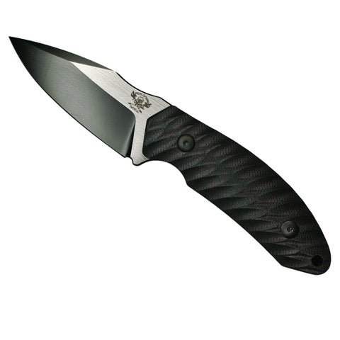 Crows Nest Fixed Blade Knife – 440C Stainless Steel, 3.5” Blade with G10 Handle, PVD Coated, Kydex Sheath & Adjustable DOTS Mount