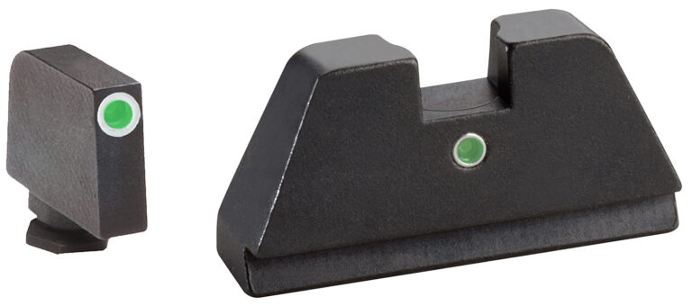 AmeriGlo GL191 Optic Compatible Sight Set for Glock XL Tall Green Tritium White Outline Front Sight-Green Tritium Rear Sight AmeriGlo GL191 Optic Compatible Sight Set for Glock XL Tall Green Tritium White Outline Front Sight-Green Tritium Rear Sight
