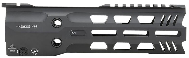 Strike Industries GRIDLOK416L9 GridLok Lightspeed With Quick Detach System 9″L 1.57″D M-LOK Black Aluminum for HK 416, HK MR556, M27 IAR