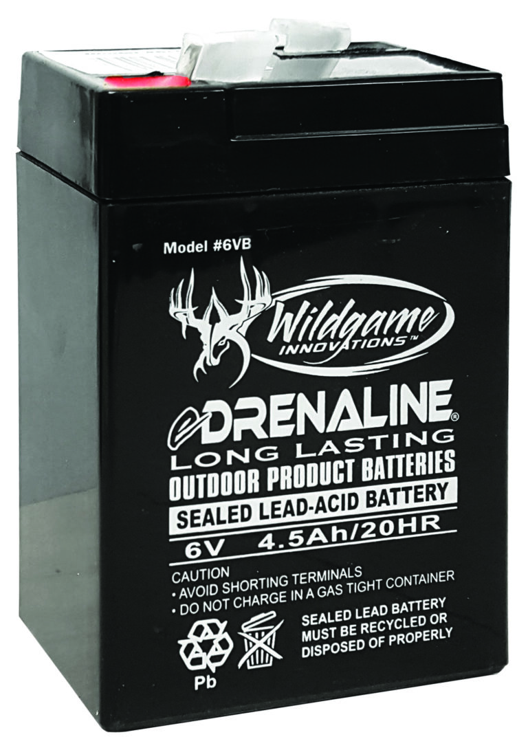 Wildgame Innovations WGIWGIBT0013 Edrenaline Rechargeable Battery Black 6.0 Volts 4.5 mAh Wildgame Innovations WGIWGIBT0013 Edrenaline Rechargeable Battery Black 6.0 Volts 4.5 mAh