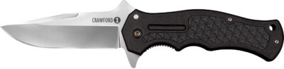 Cold Steel CS20MWCB Crawford 1 3.50″ Folding Clip Point Plain 4034 SS Blade Black w/Traction Inlays GRN Handle Includes Pocket Clip