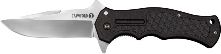 Cold Steel CS20MWCB Crawford 1 3.50″ Folding Clip Point Plain 4034 SS Blade Black w/Traction Inlays GRN Handle Includes Pocket Clip