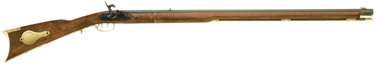 Traditions R2040 Deluxe Kentucky Rifle  50 Cal Percussion 33.50″ Blued Barrel Hardwood Stock Double Set Trigger