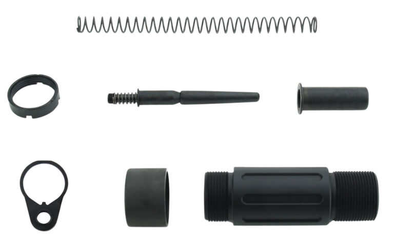 TacFire MAR139C Short Buffer Tube System Black Anodized Aluminum with QD End Plate for AR Pistol Platform TacFire MAR139C Short Buffer Tube System Black Anodized Aluminum with QD End Plate for AR Pistol Platform