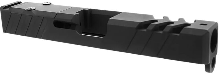 TacFire Replacement Slide 40 S&W Graphite Black Cerakote Stainless Steel with Optics Cut & Slide Ports for Glock 23 Gen3 TacFire Replacement Slide 40 S&W Graphite Black Cerakote Stainless Steel with Optics Cut & Slide Ports for Glock 23 Gen3