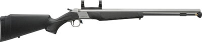 CVA PR2117SM Wolf V2 50 Cal 209 Primer 24″ Matte Stainless Steel Barrel, Stainless Steel Receiver w/DuraSight Rail, Fixed Black Synthetic Stock