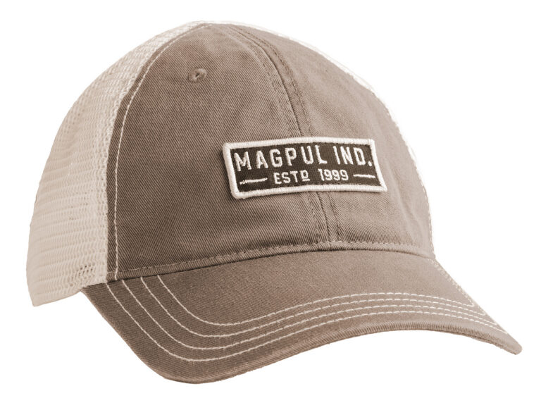 Magpul MAG1260-252 Established Garment Trucker Hat Driftwood Adjustable Snapback OSFA Embroidered Patch Magpul MAG1260-252 Established Garment Trucker Hat Driftwood Adjustable Snapback OSFA Embroidered Patch