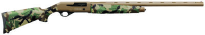 Charles Daly 930328 601  12 Gauge 4+1 3″ 28″ Vent Rib Barrel, Flat Dark Earth Finish Aluminum Receiver, Woodland Camo Synthetic Stock, Includes 3 Choke Tubes