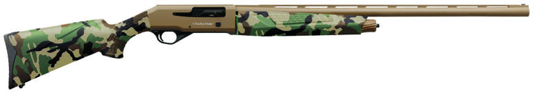 Charles Daly 930328 601  12 Gauge 4+1 3″ 28″ Vent Rib Barrel, Flat Dark Earth Finish Aluminum Receiver, Woodland Camo Synthetic Stock, Includes 3 Choke Tubes