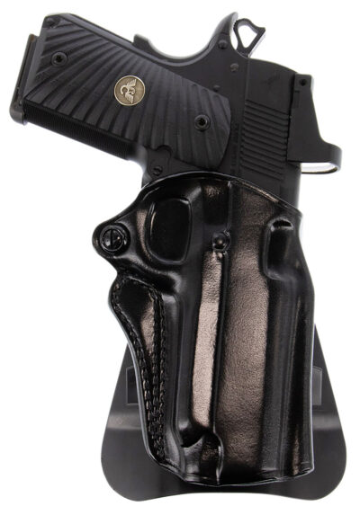 Galco SM2212RB Speed Master 2.0 OWB Black Leather Paddle Fits 1911 Fits 5″ Barrel Right Hand