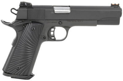 Taylors & Company 230056 1911 Tactical Full Size 10mm Auto 8+1, 5″ Stainless Steel Barrel, Black Parkerized Serrated Slide, Black Parkerized Steel Frame w/Beavertail, Black/Gray G10 Grip