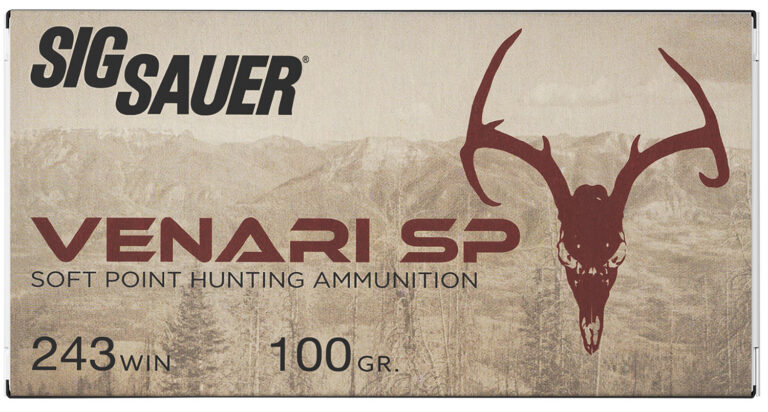 Sig Sauer V243SP10020 Venari 243Win 100gr Soft Point 20 Per Box/10 Case Sig Sauer V243SP10020 Venari 243Win 100gr Soft Point 20 Per Box/10 Case